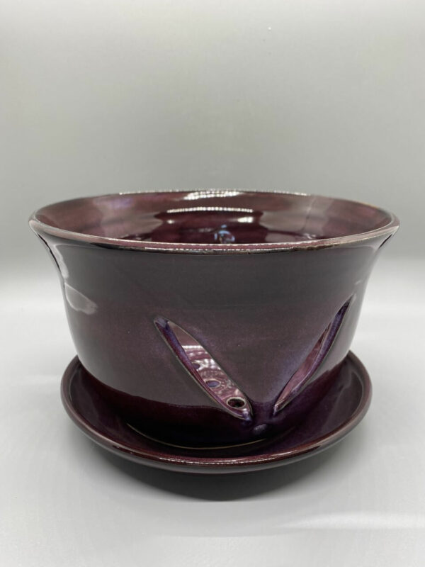 Merlot Berry Bowl and Drip Plate