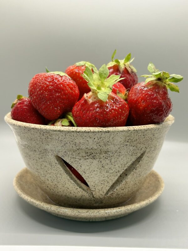 Nutmeg Berry Bowl and Drip Plate